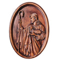 Jesus Good Shepherd Oval Wood Carving Wall Plaque