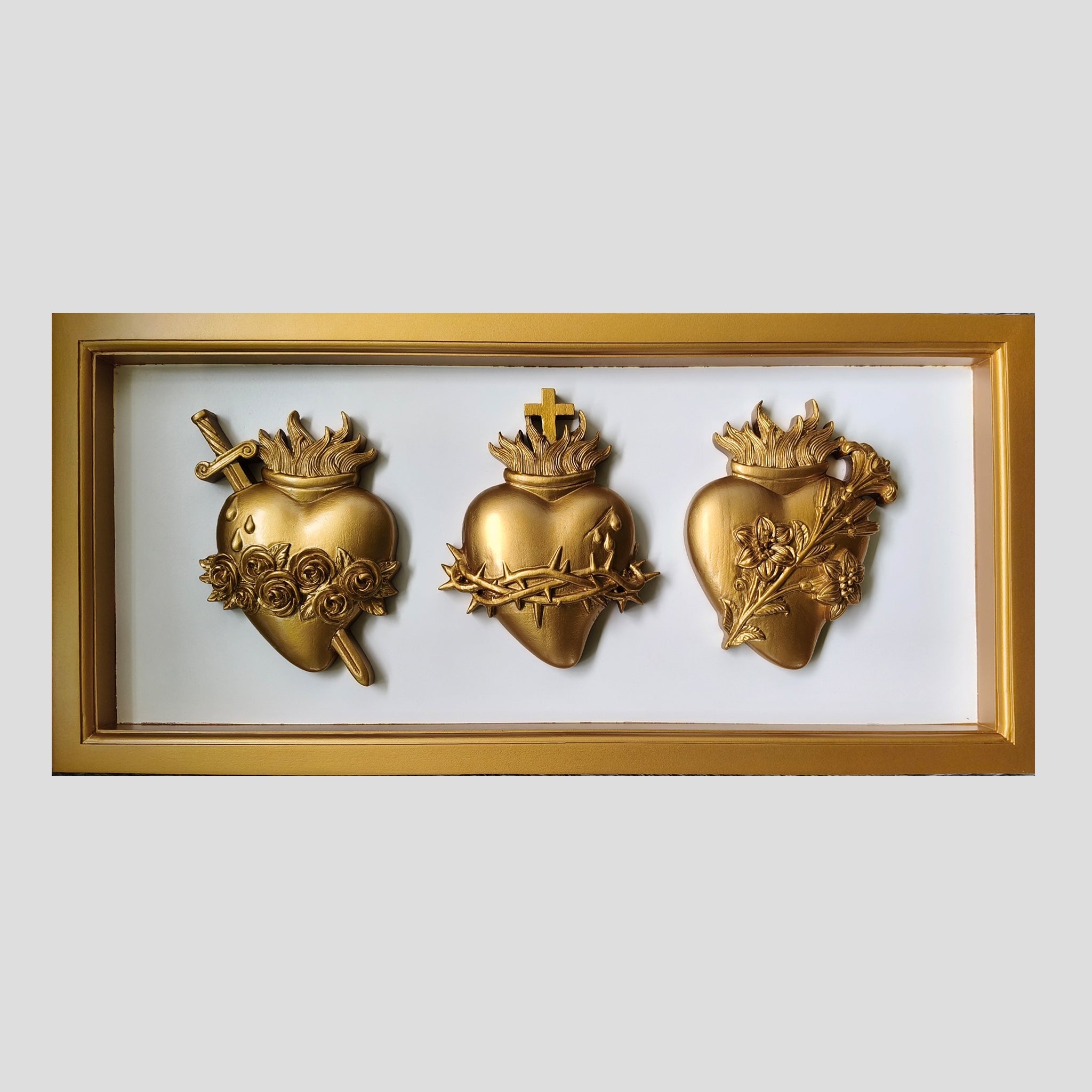 Three Sacred Hearts Wall Frame