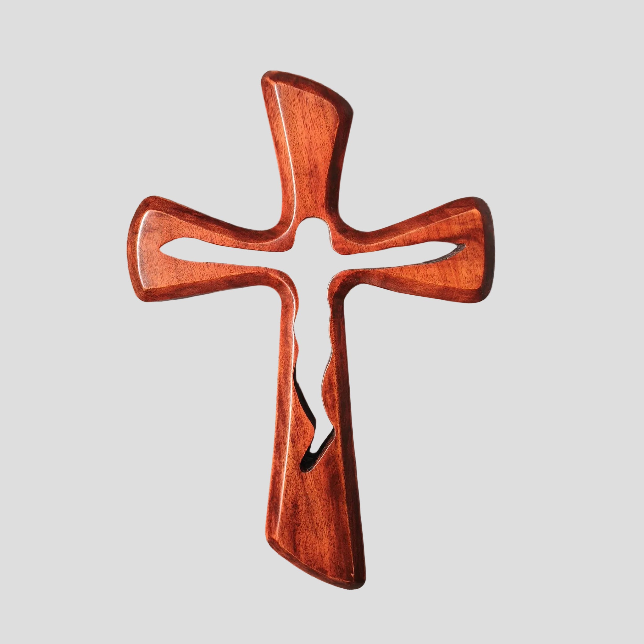 Wooden Cross – Abstract Jesus Wall Plaque