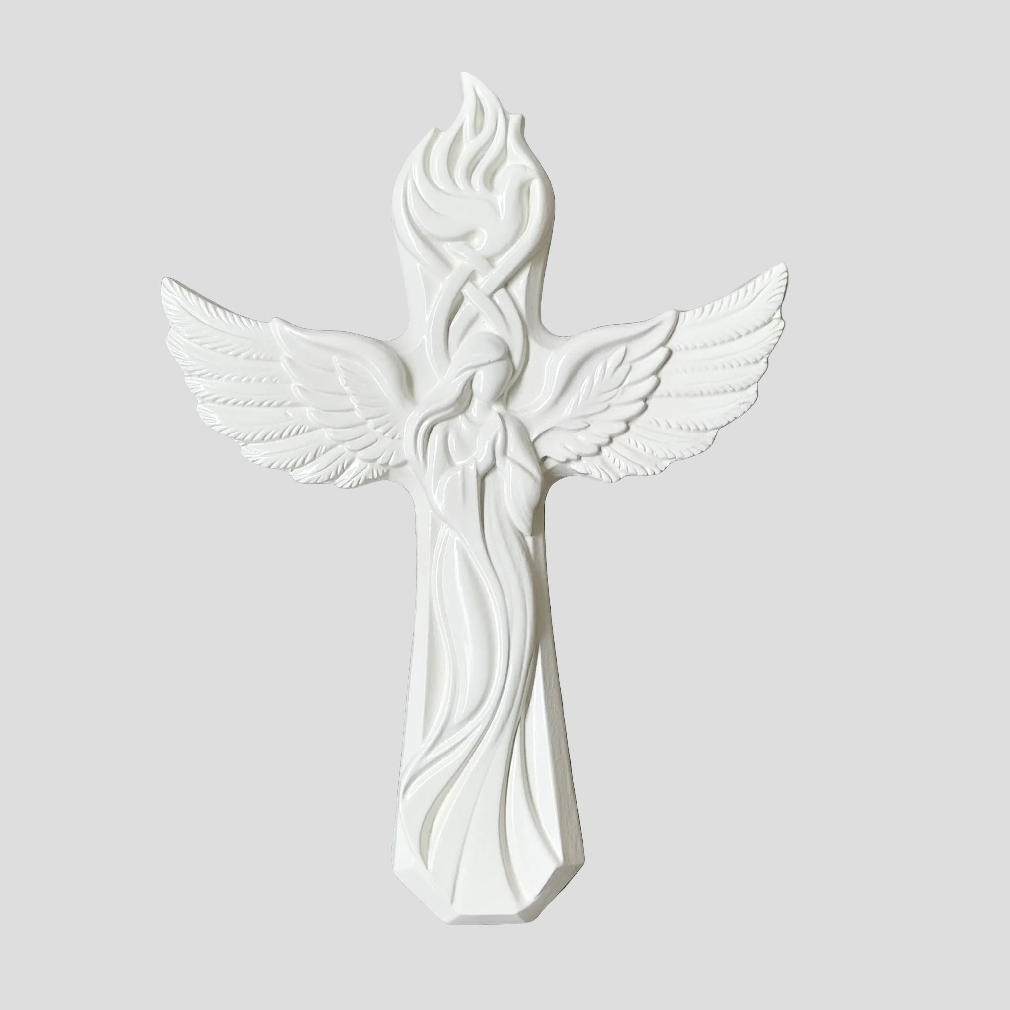 Angel Wooden Wall Plaque | Handcrafted Christian Devotional Decor