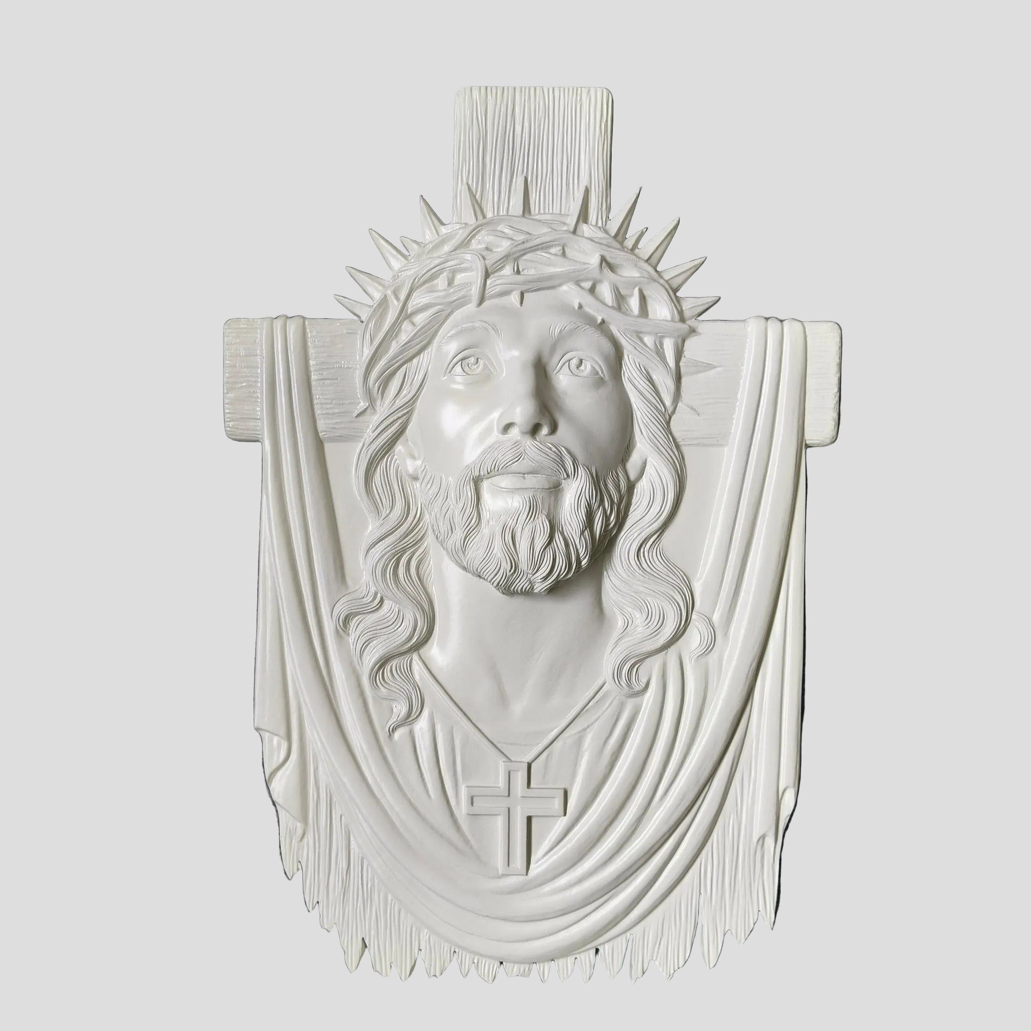 Jesus Crown of Thorns Cross Wall Plaque